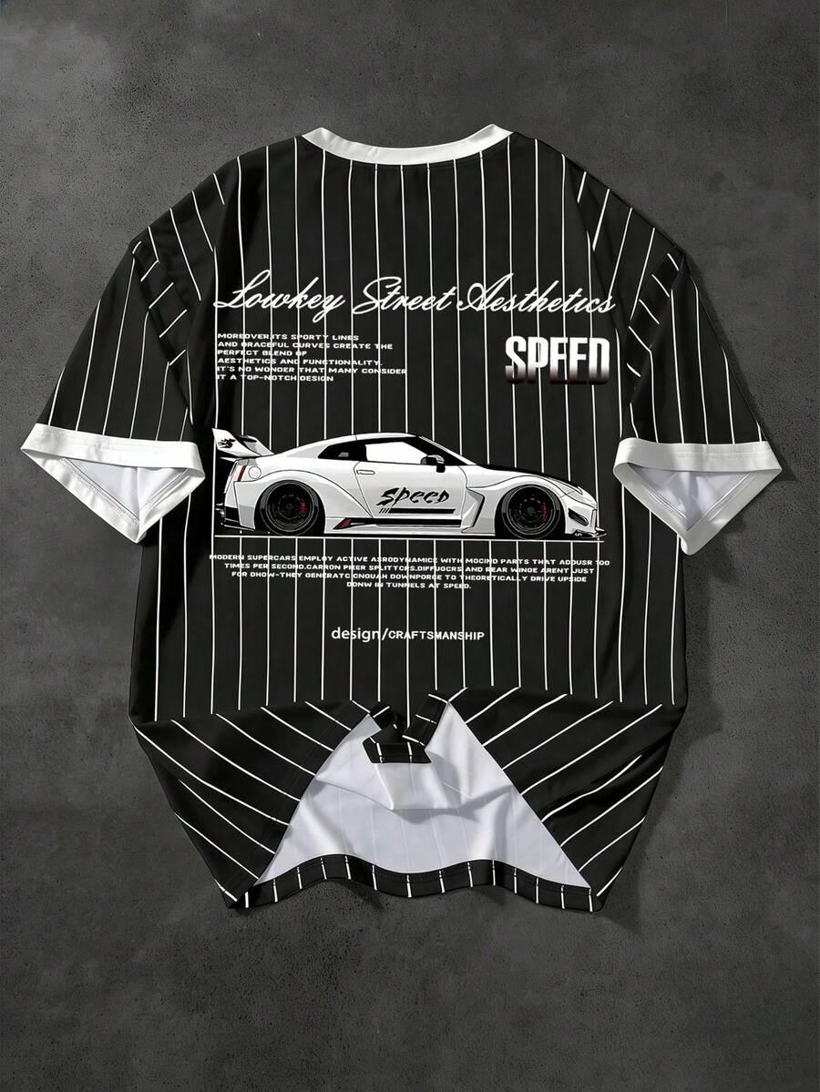 MĘSKI T-SHIRT W PASKI