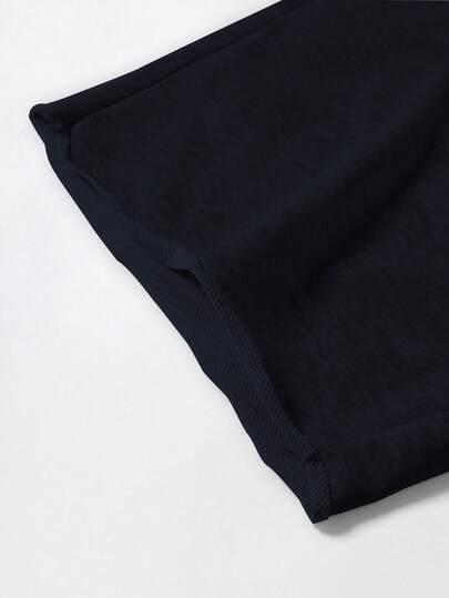 granatowy komplet t-shirt krótkie spodenki