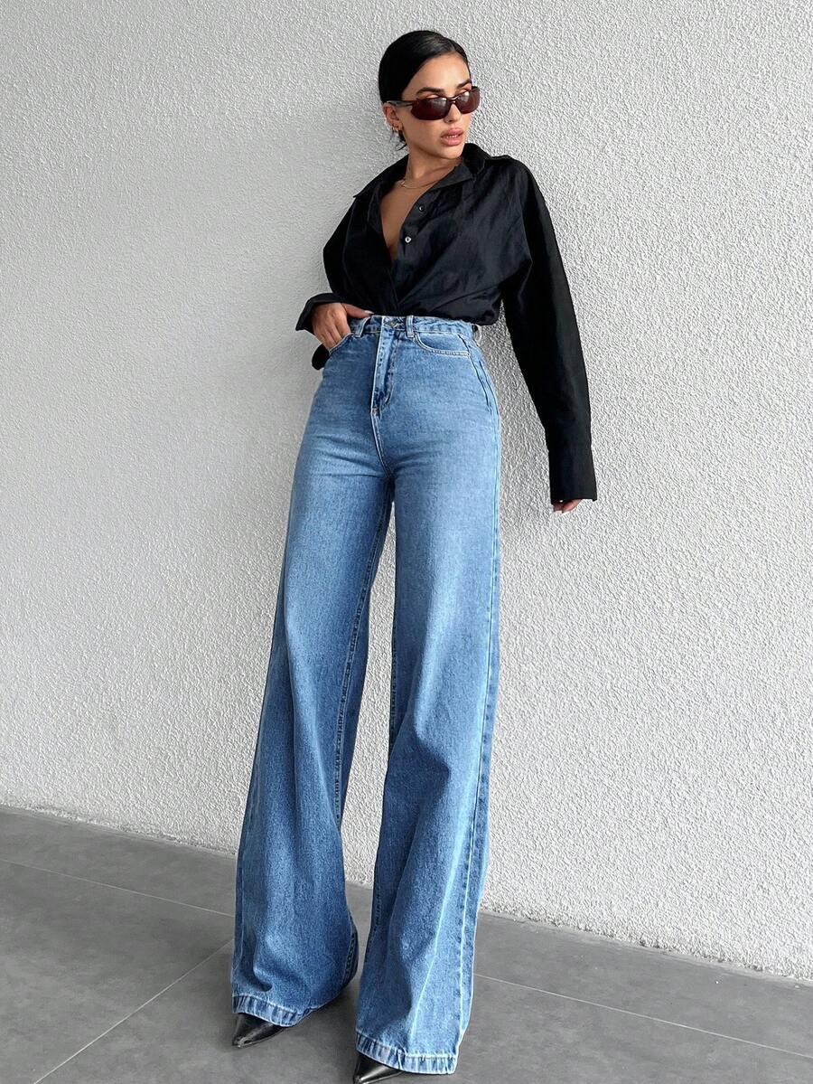 NIEBIESKIE SPODNIE JEANS