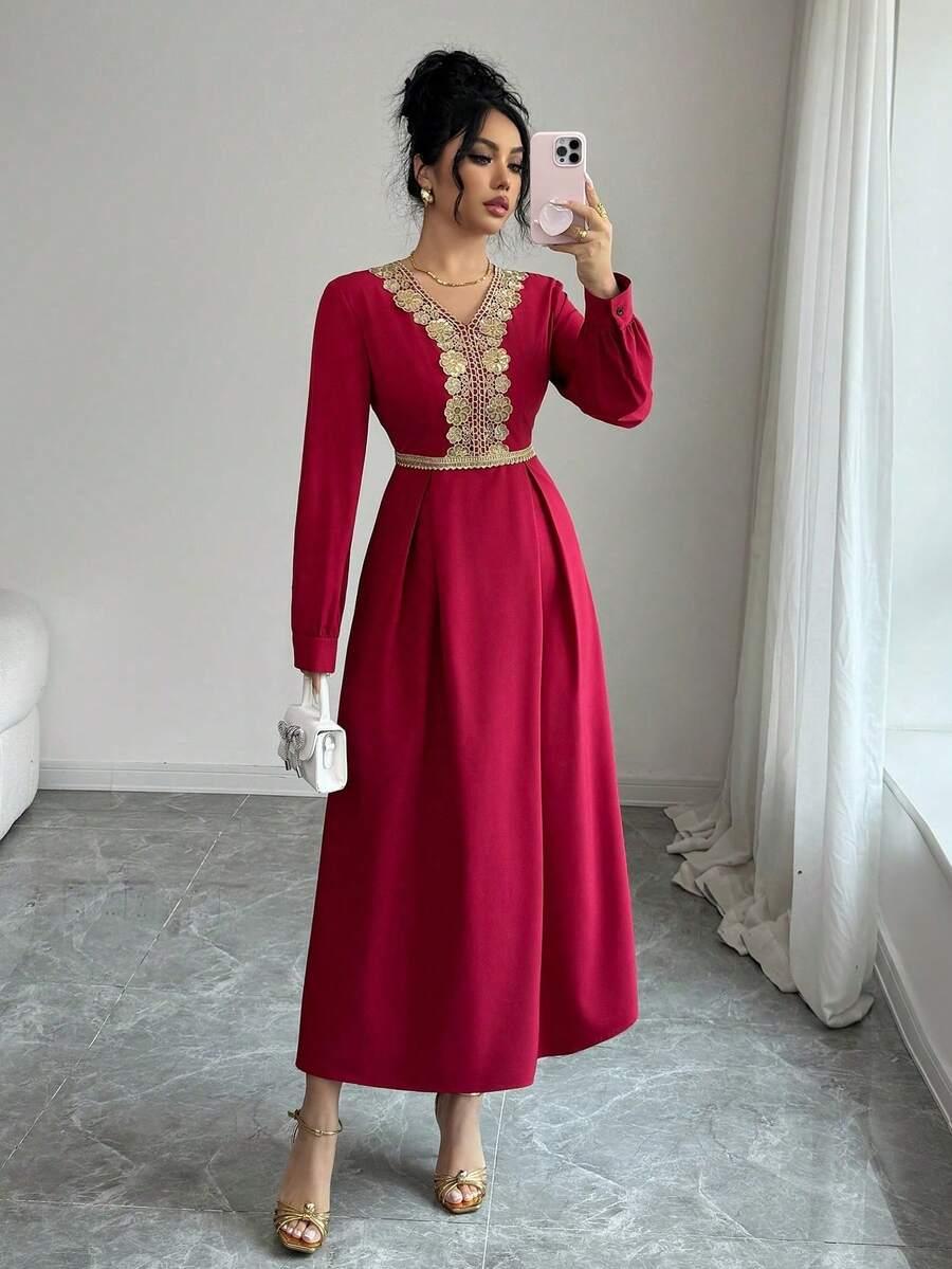 CZERWONA MAXI SUKIENKA 