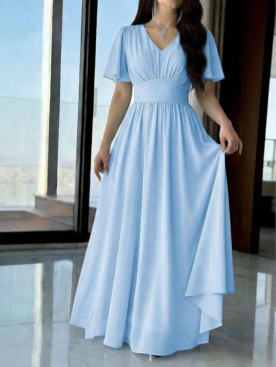 niebieska sukienka maxi 
