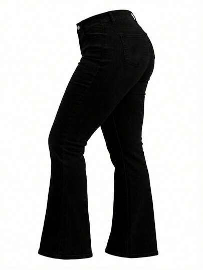 CZARNE SPODNIE JEANS