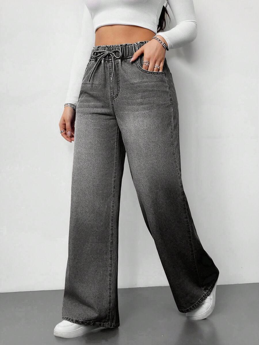 szare spodnie jeans