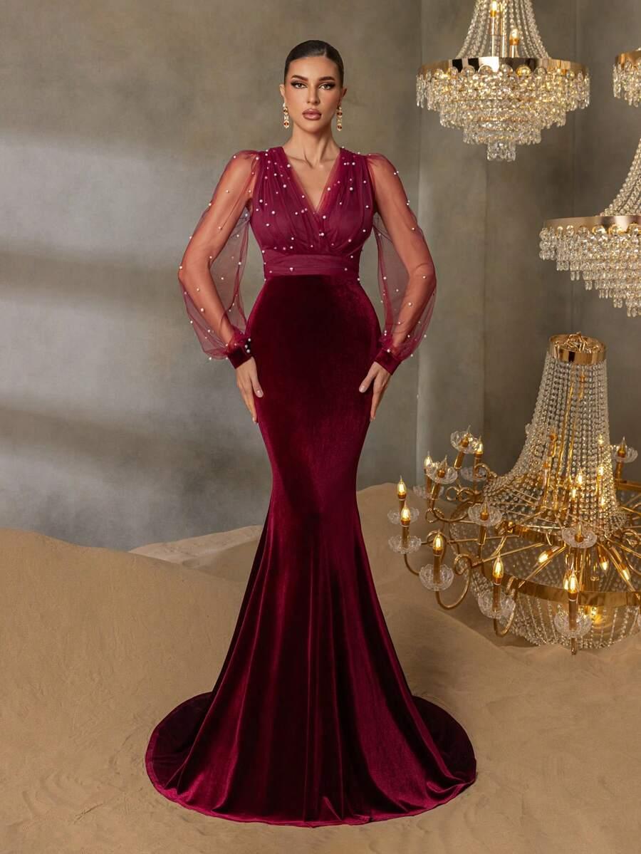 CZERWONA MAXI SUKIENKA