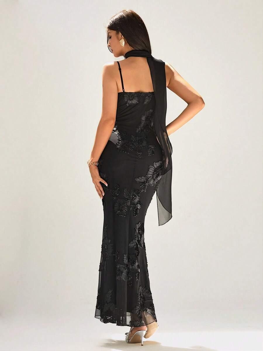 CZARNA MAXI SUKIENKA