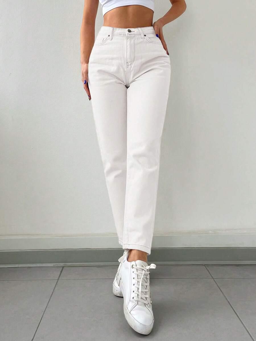 PROSTE SPODNIE JEANS WYSOKI STAN