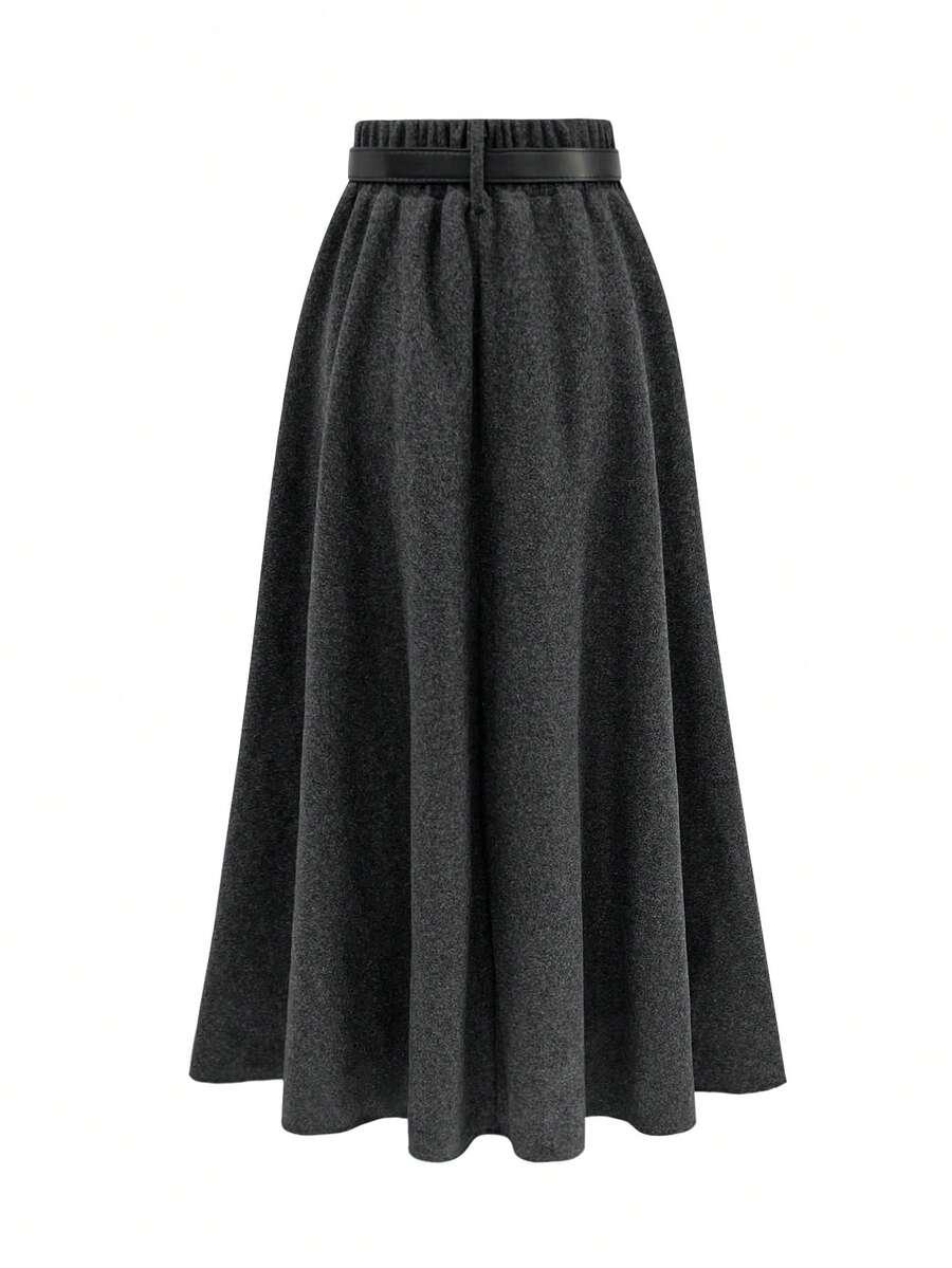 szara maxi spódnica