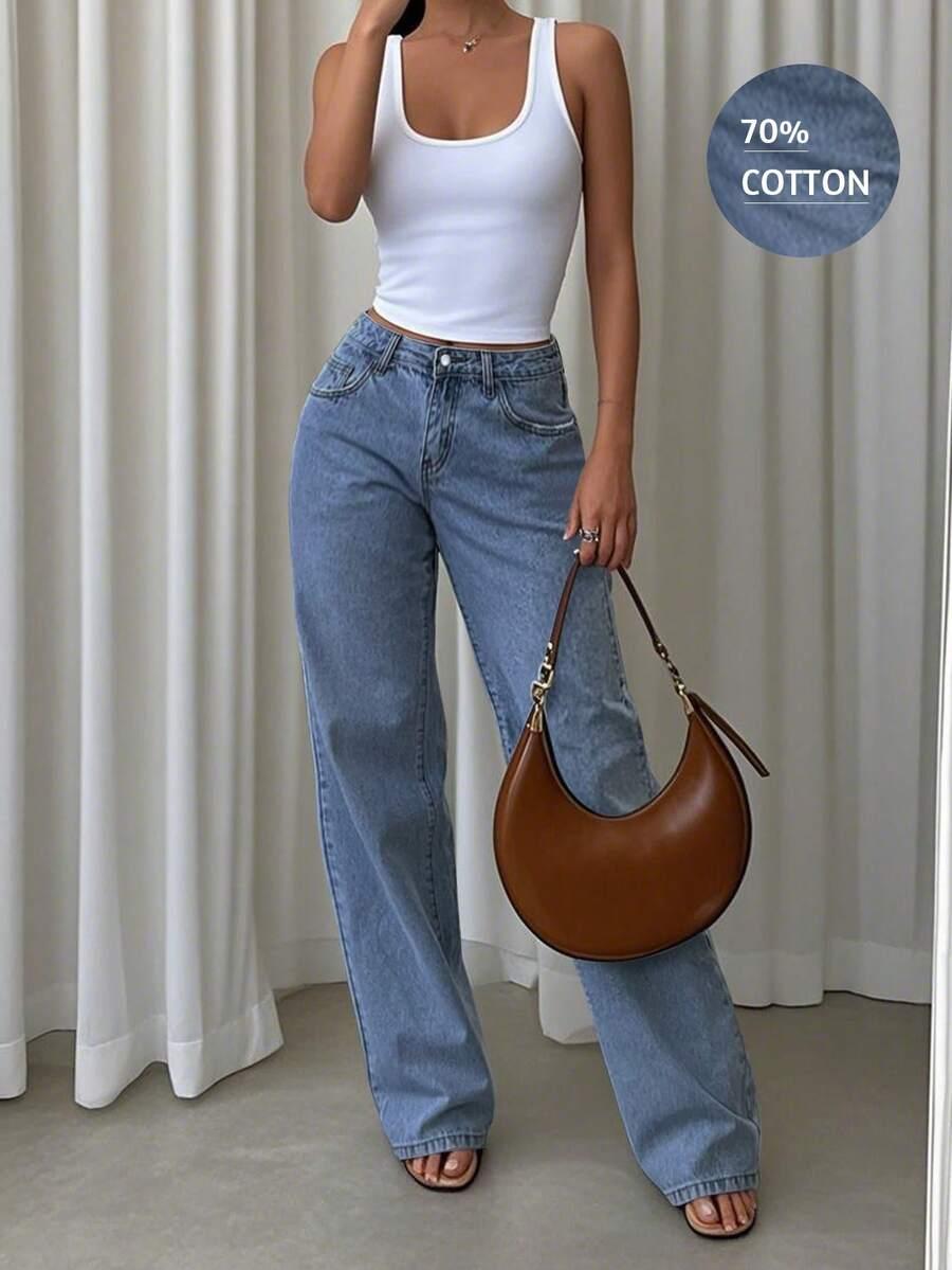 NIEBIESKIE SPODNIE JEANS