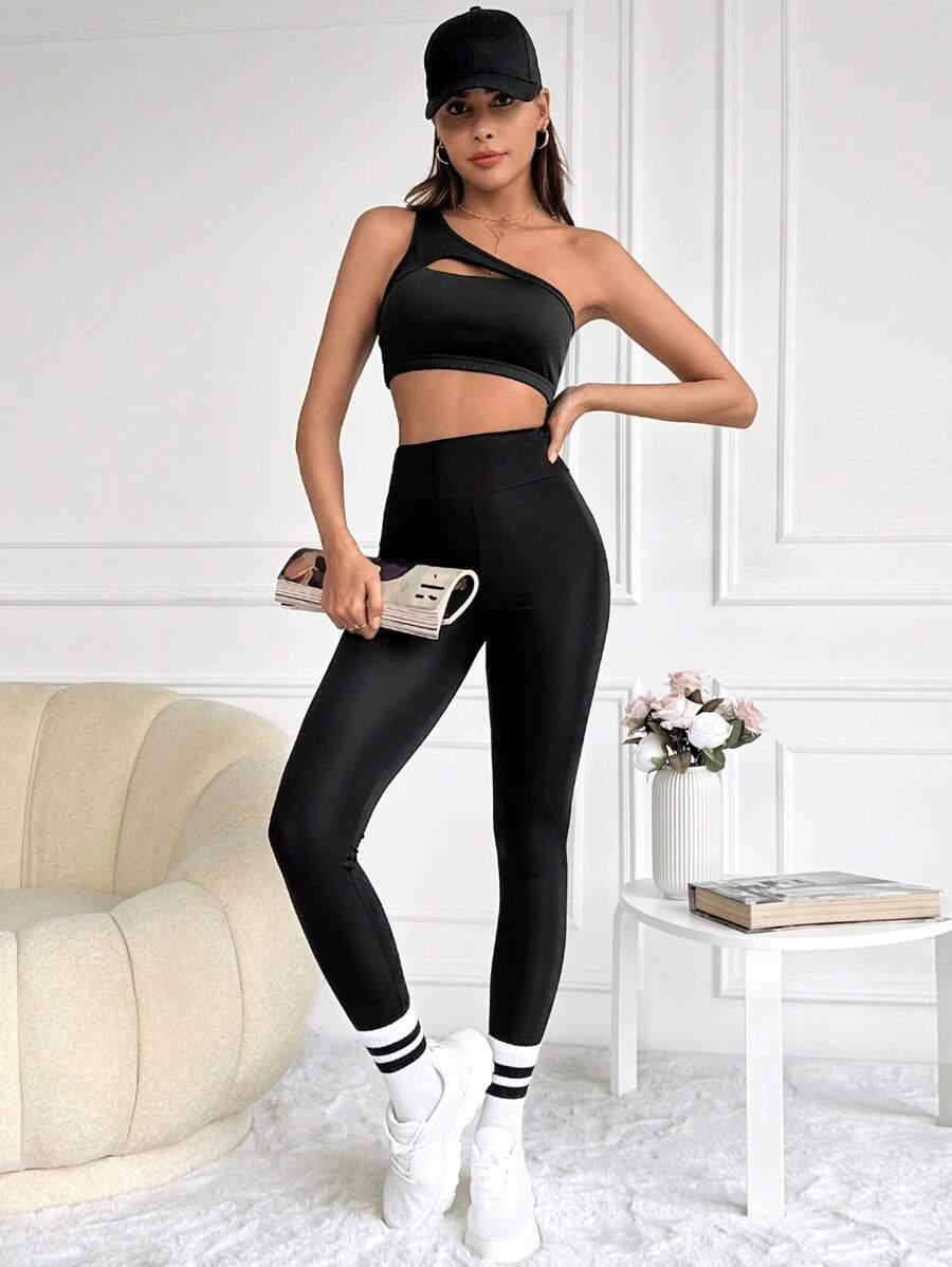 CZARNE LEGGINSY WYSOKI STAN 