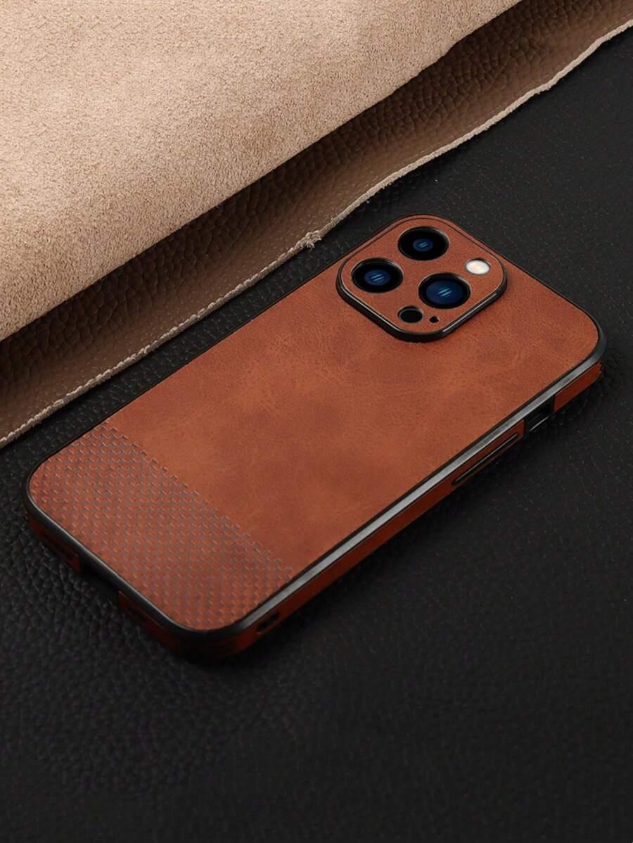 brązowe etui na telefon iphone 14 pro max 