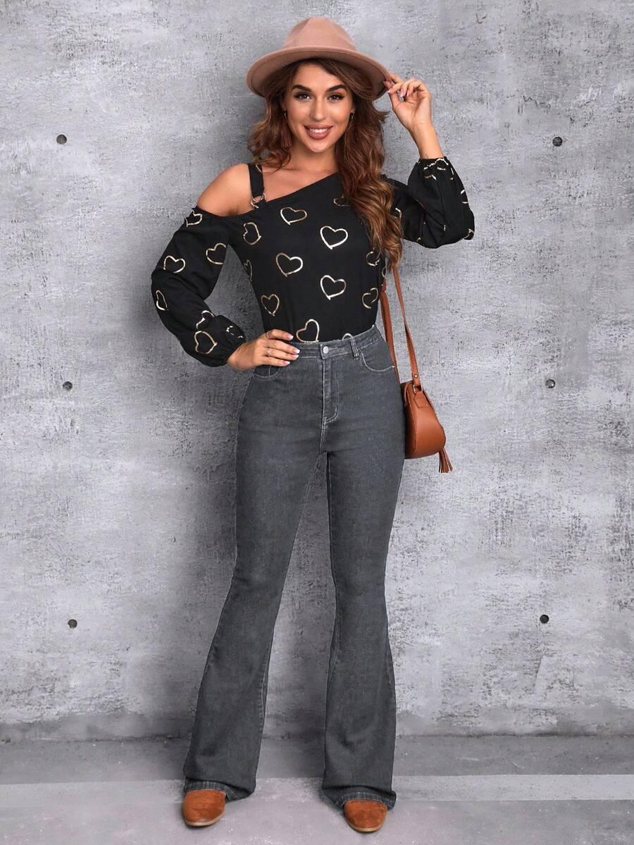SZARE SPODNIE JEANS 