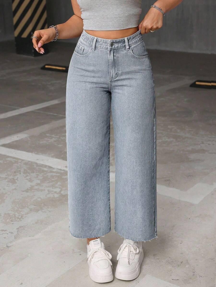szare spodnie jeans