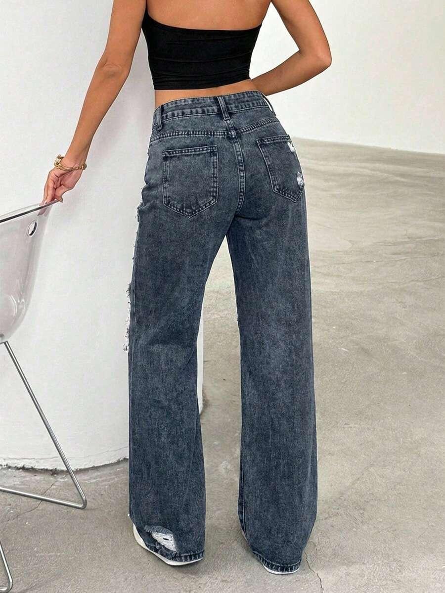 spodnie jeansowe przetarcia