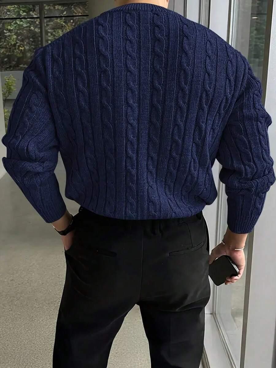 sweter okrągły dekolt tekstura