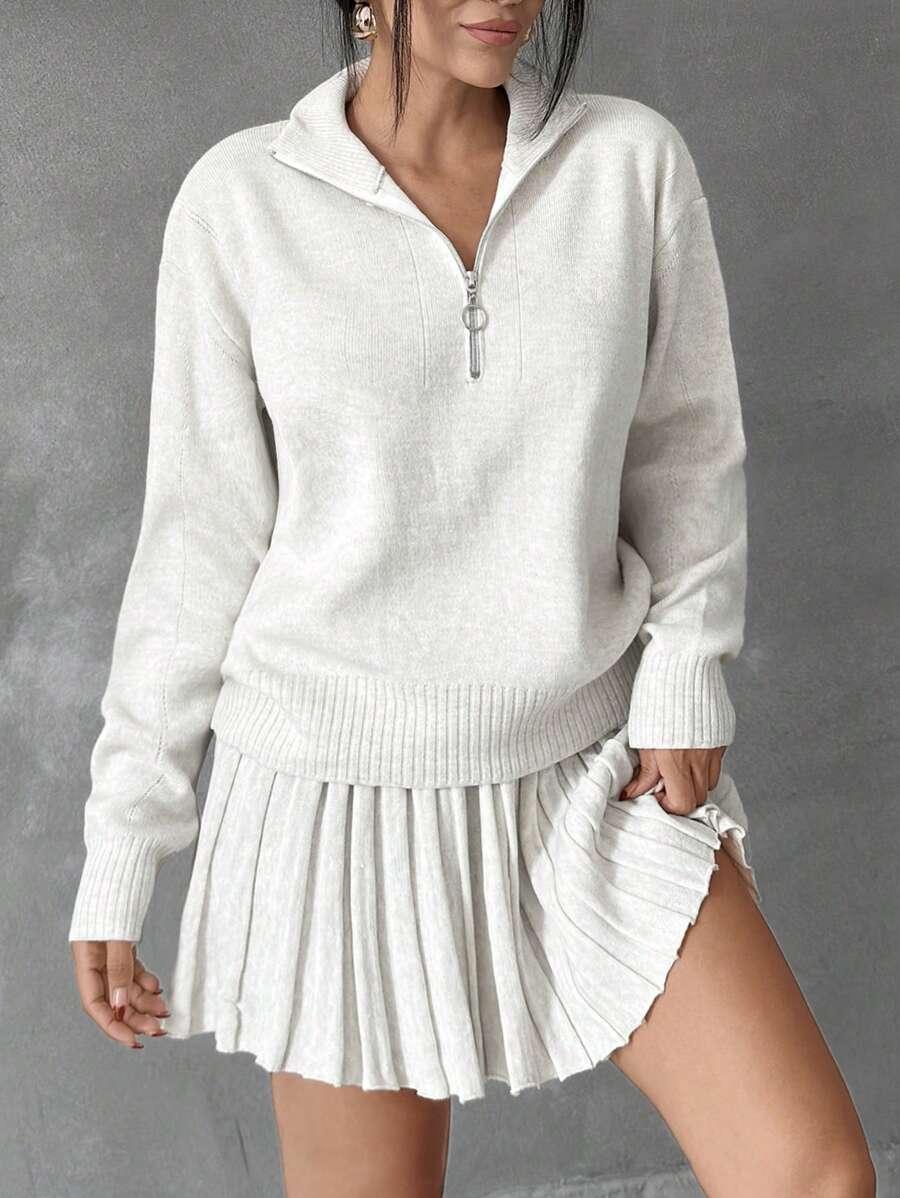 KOMPLET SWETER SPÓDNICA