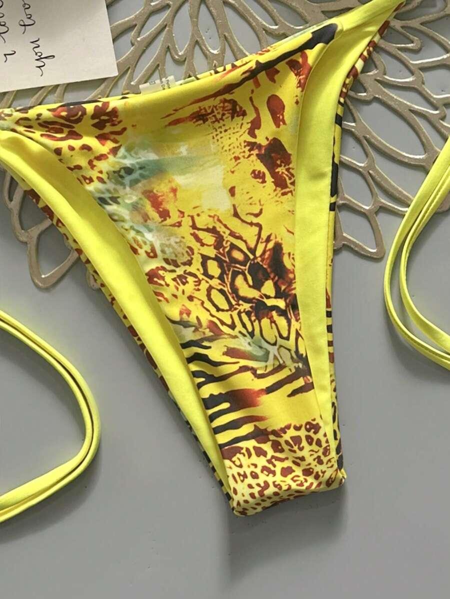 DWUCZĘŚCIOWY STRÓJ KĄPIELOWY ANIMAL PRINT