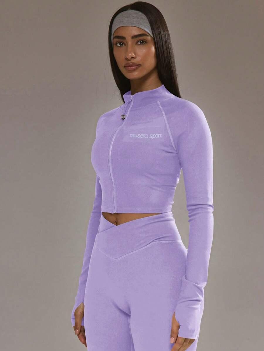fioletowa bluza zamek