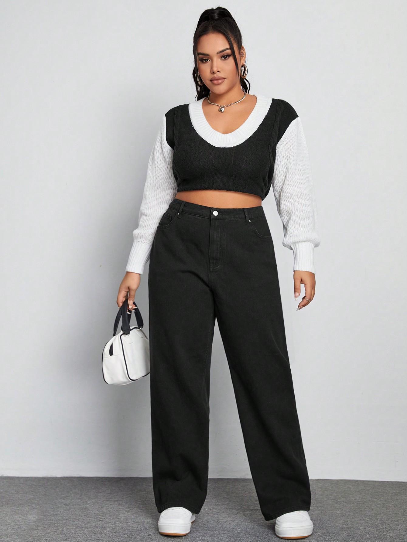 CZARNE SPODNIE JEANS