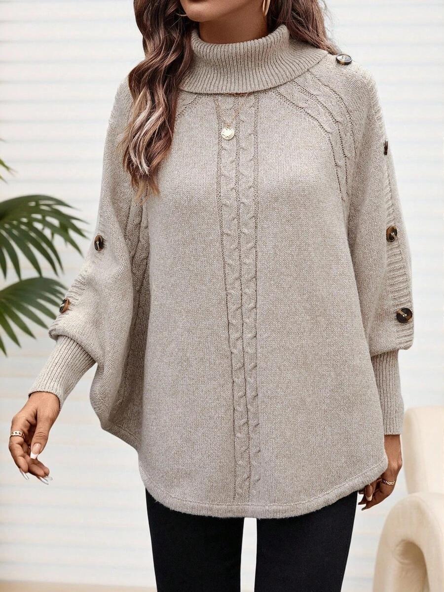 beżowy sweter oversize