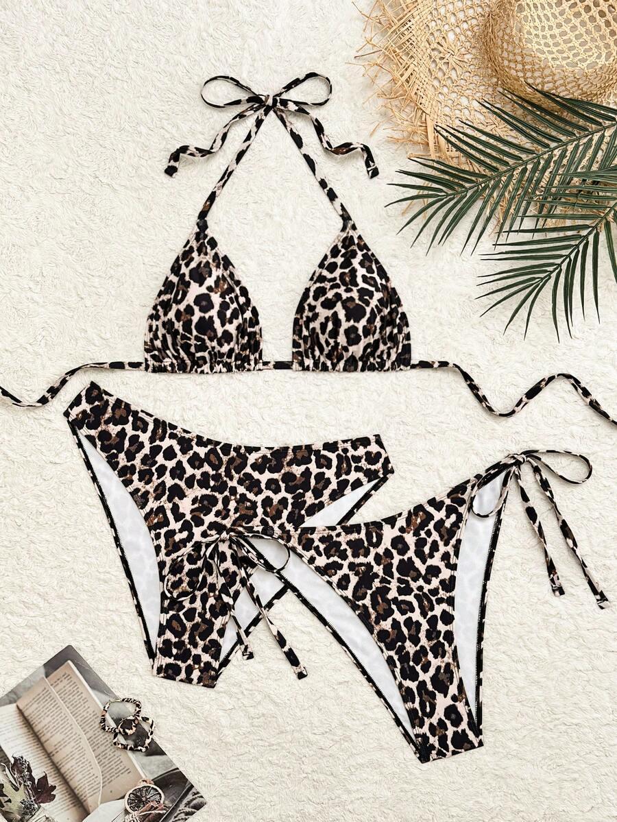 TRZYCZĘŚCIOWY KOMPLET BIKINI ANIMAL PRINT