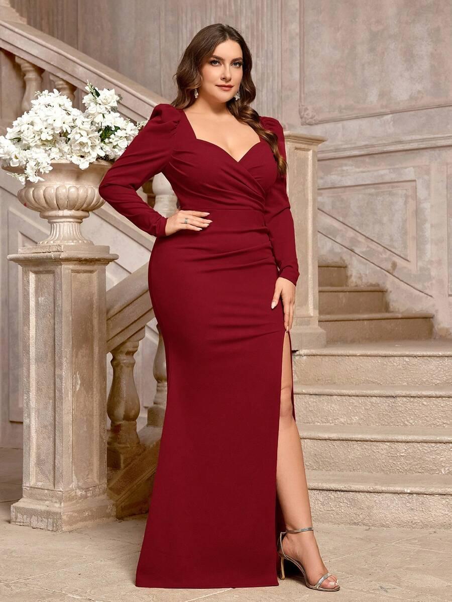 czerwona maxi sukienka