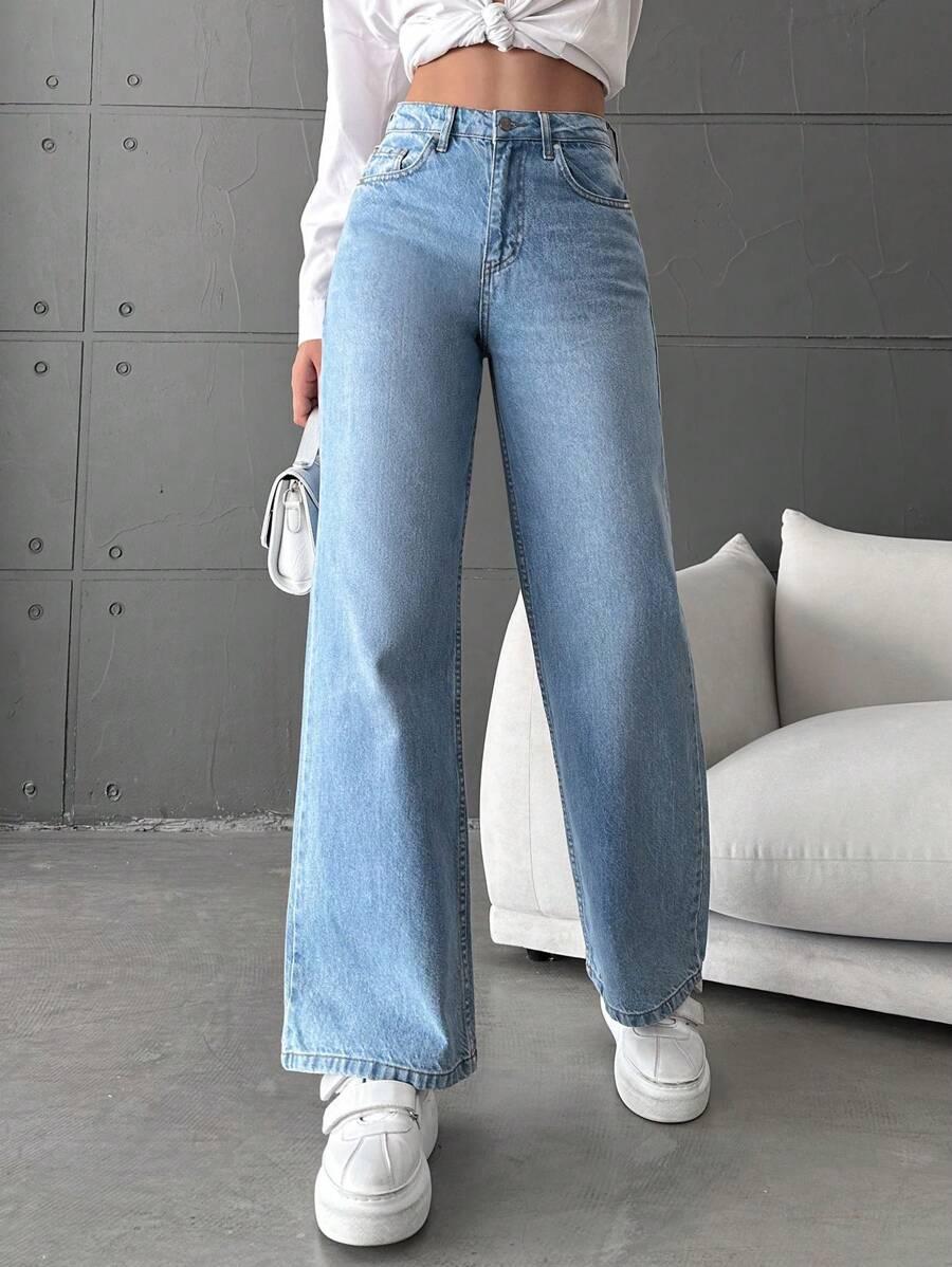 NIEBIESKIE SPODNIE JEANS 