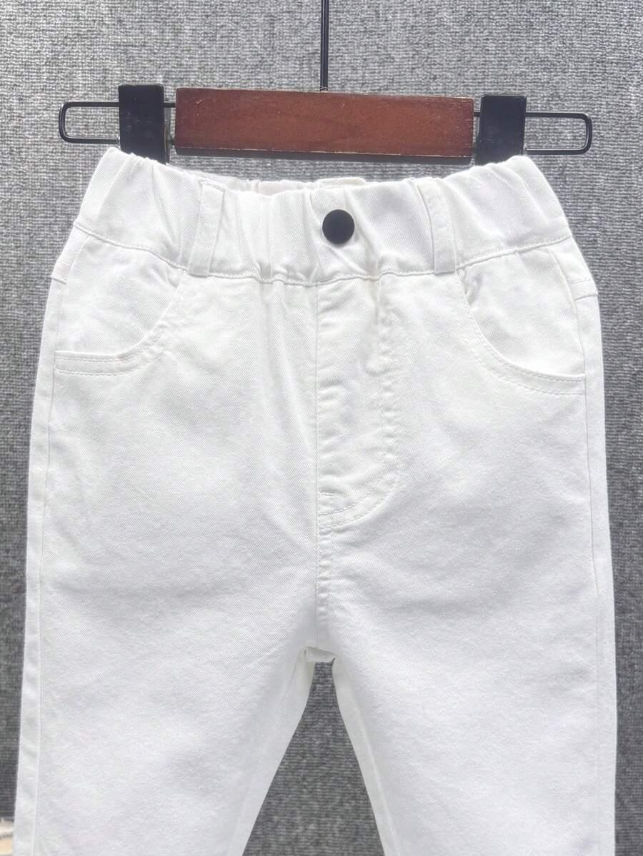 BIAŁE SPODNIE JEANS