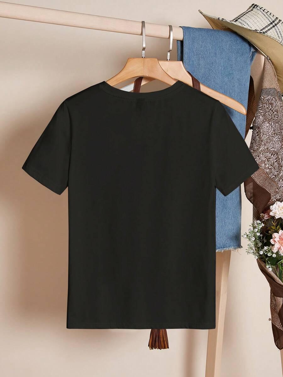 czarny t-shirt naduk
