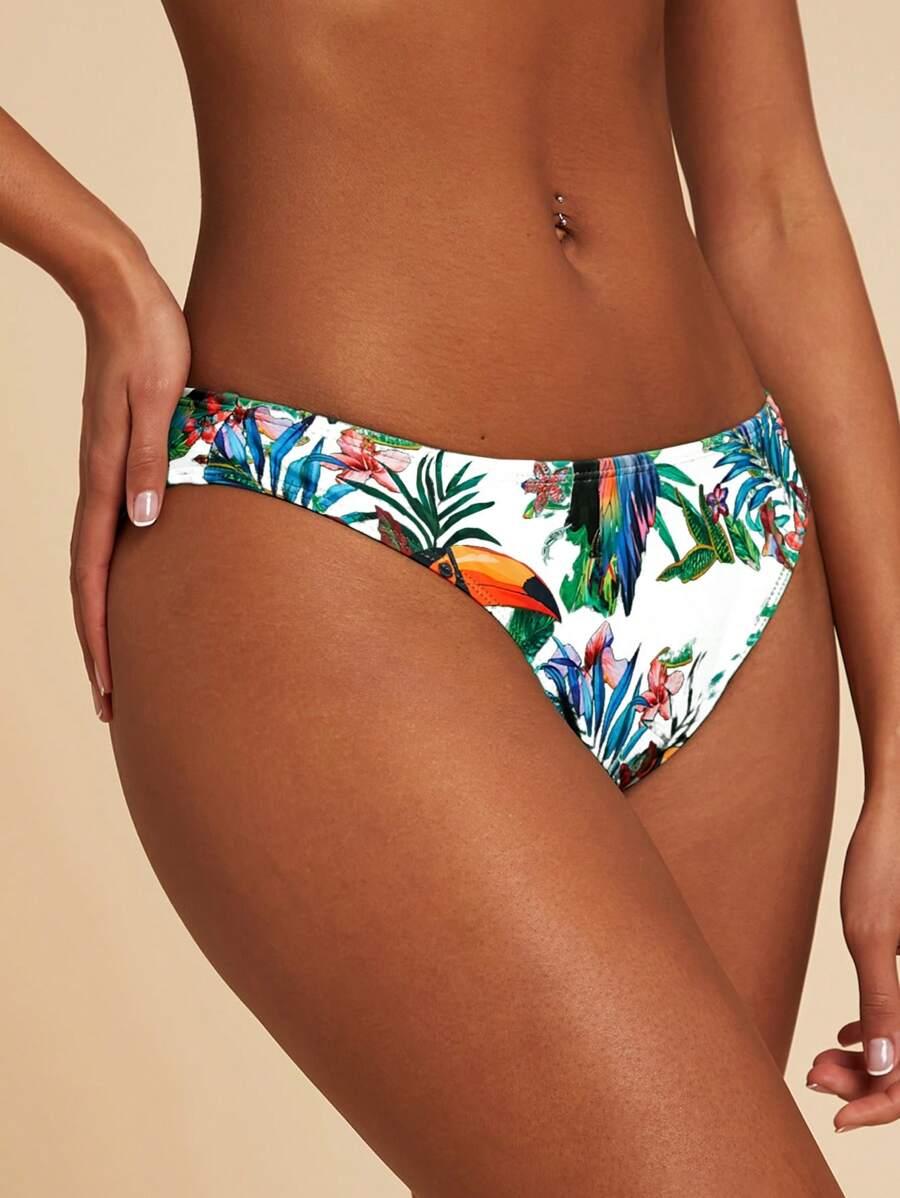dół od bikini wzór tropikalny