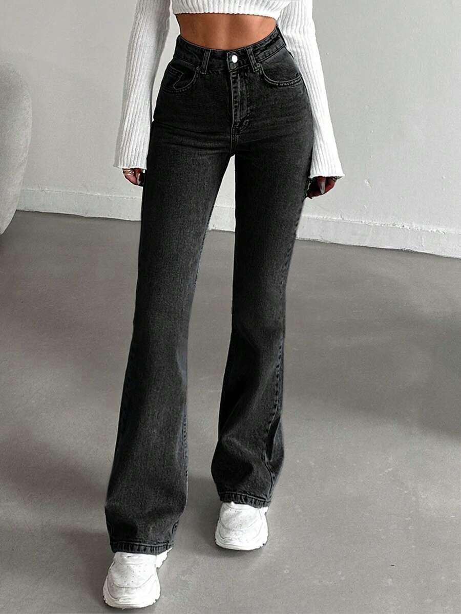 CZARNE SPODNIE JEANS