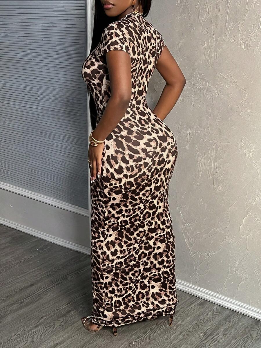maxi sukienka animal print