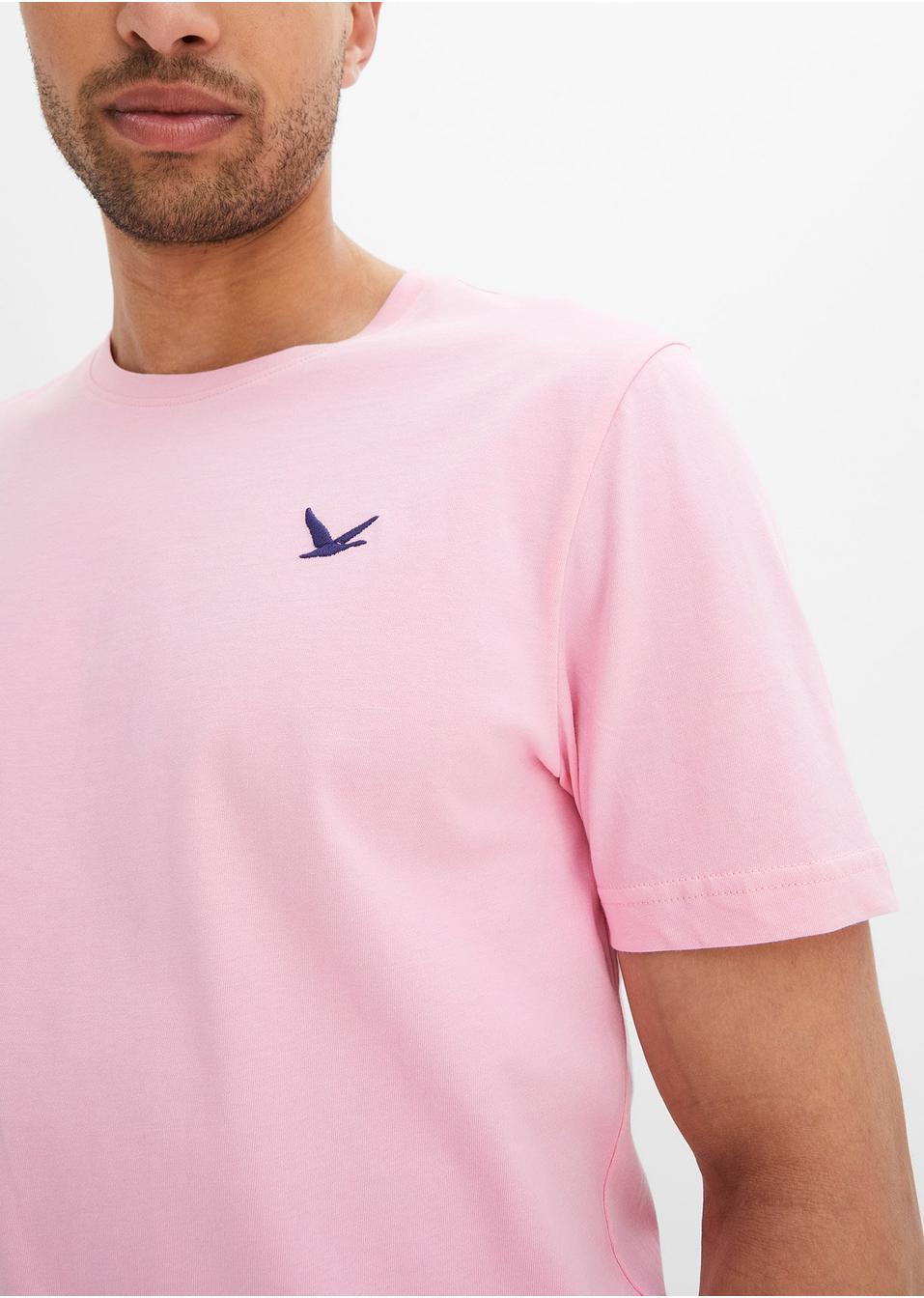 T-SHIRT MĘSKI BAWEŁNA DEKOLT OKRĄGŁY
