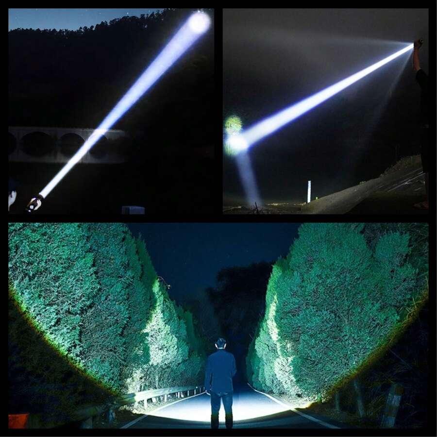 czarna latarka led