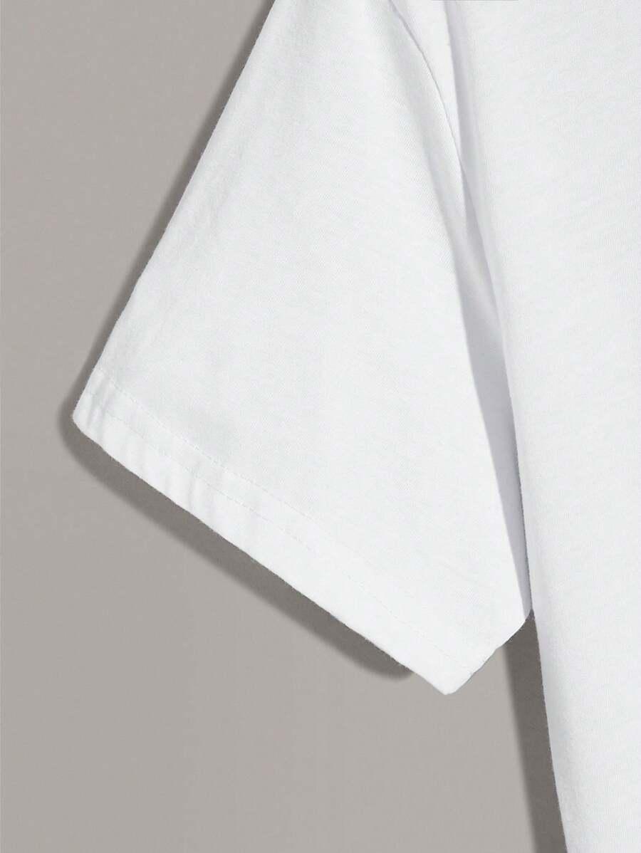BIAŁY T-SHIRT PRINT