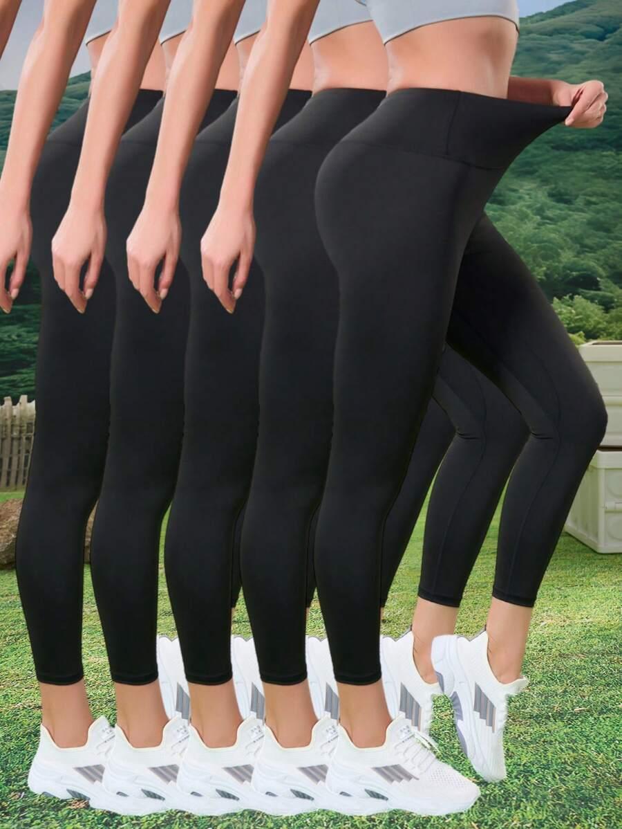 CZARNE LEGGINSY SPORTOWE 5-PACK
