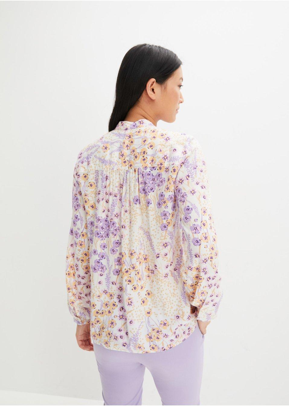 BLUZA Z WZÓR W KWIATY