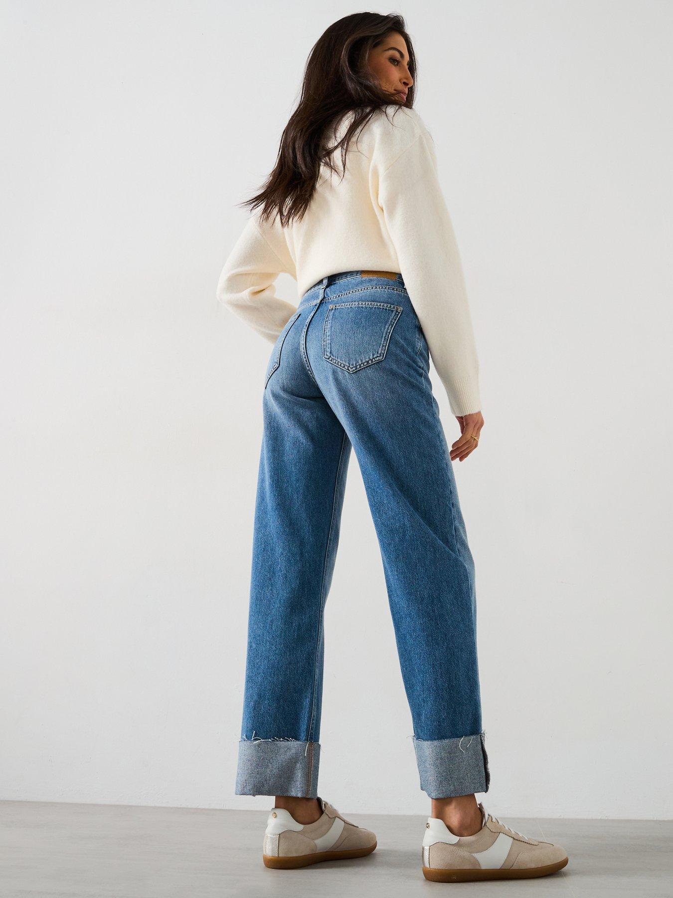 VERO MODA JEANSY Z PROSTYMI NOGAWKAMI 