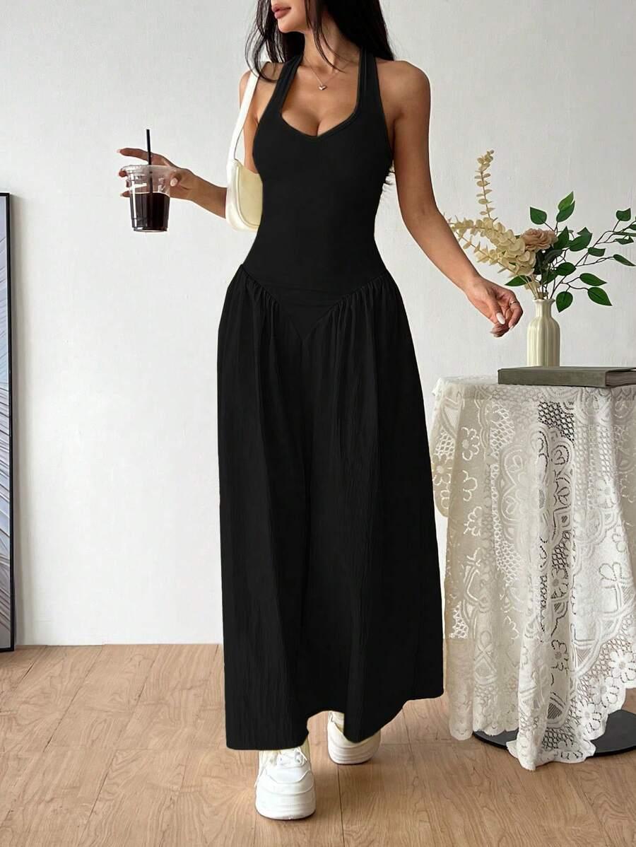 czarna maxi sukienka