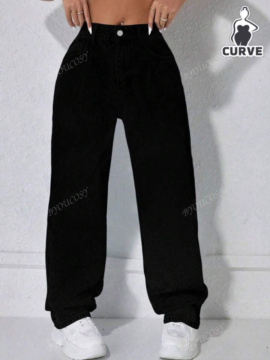 CZARNE SPODNIE JEANS