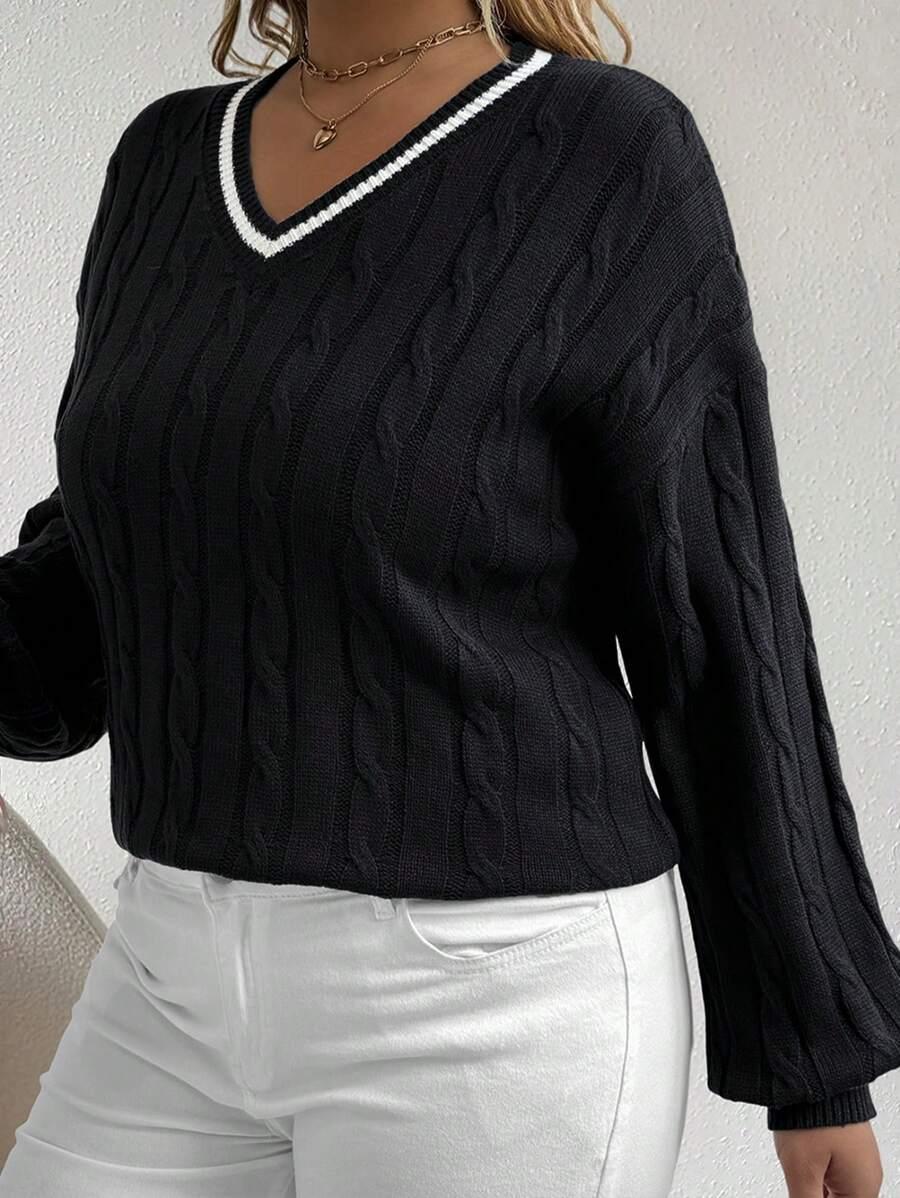 czarny dzianinowy sweter