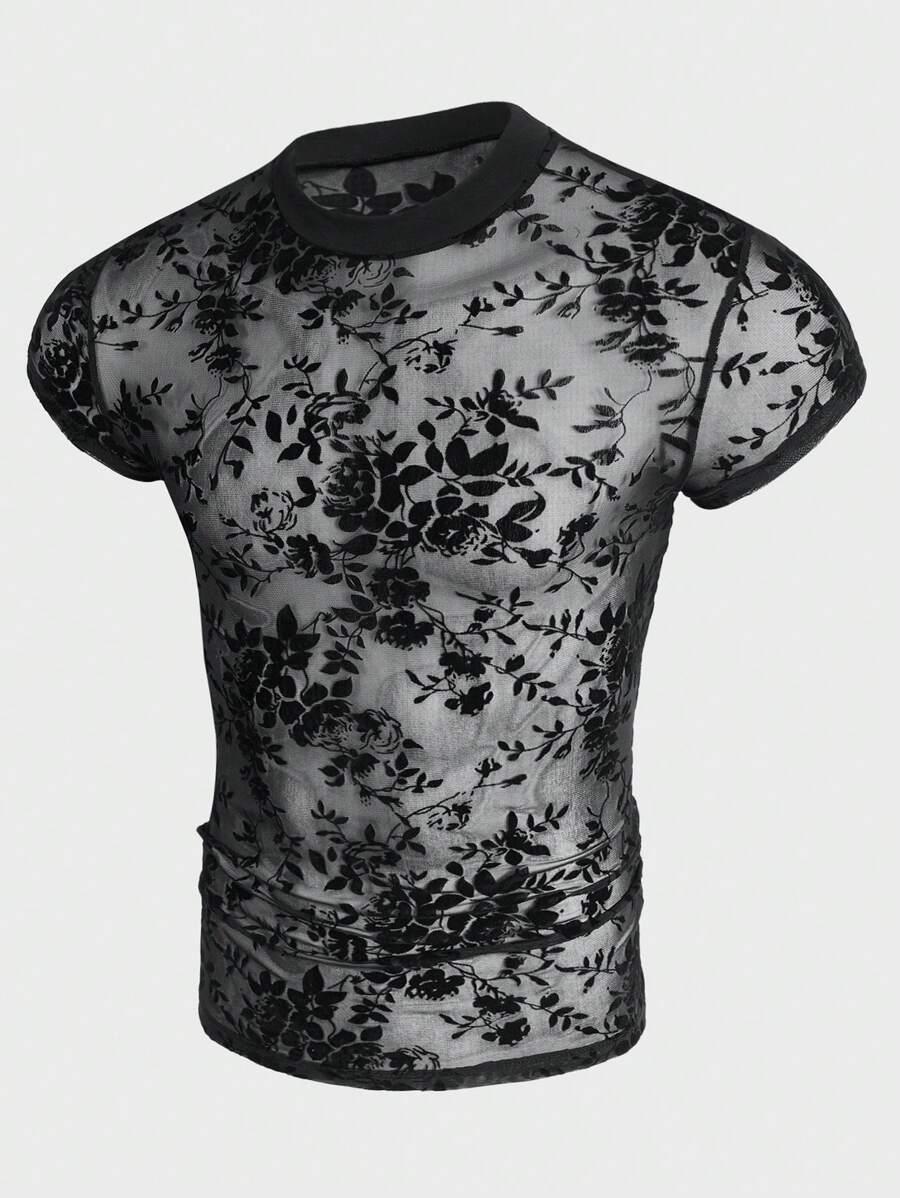 czarny t-shirt print