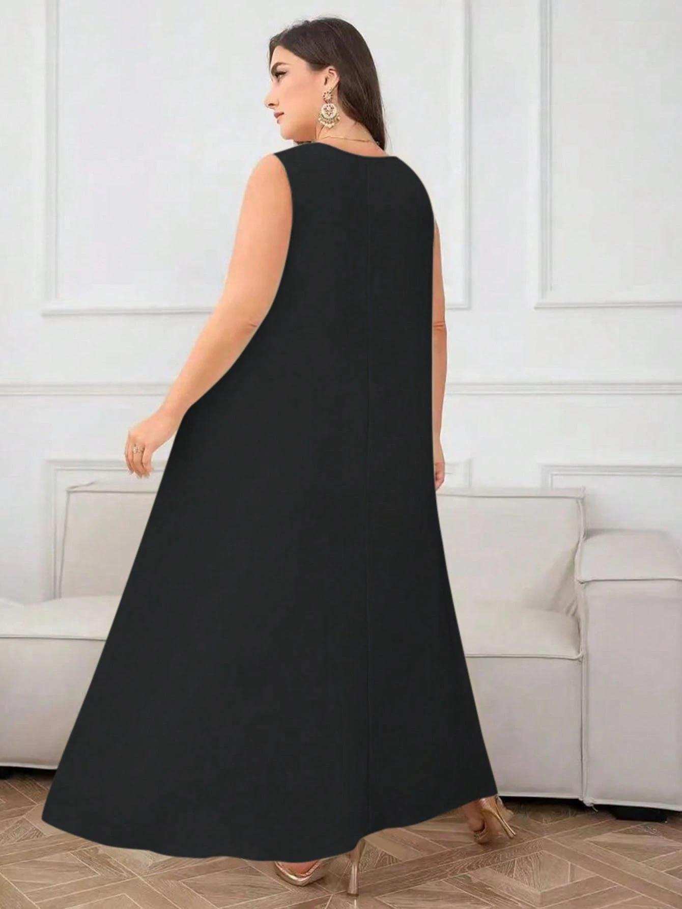 CZARNA MAXI SUKIENKA