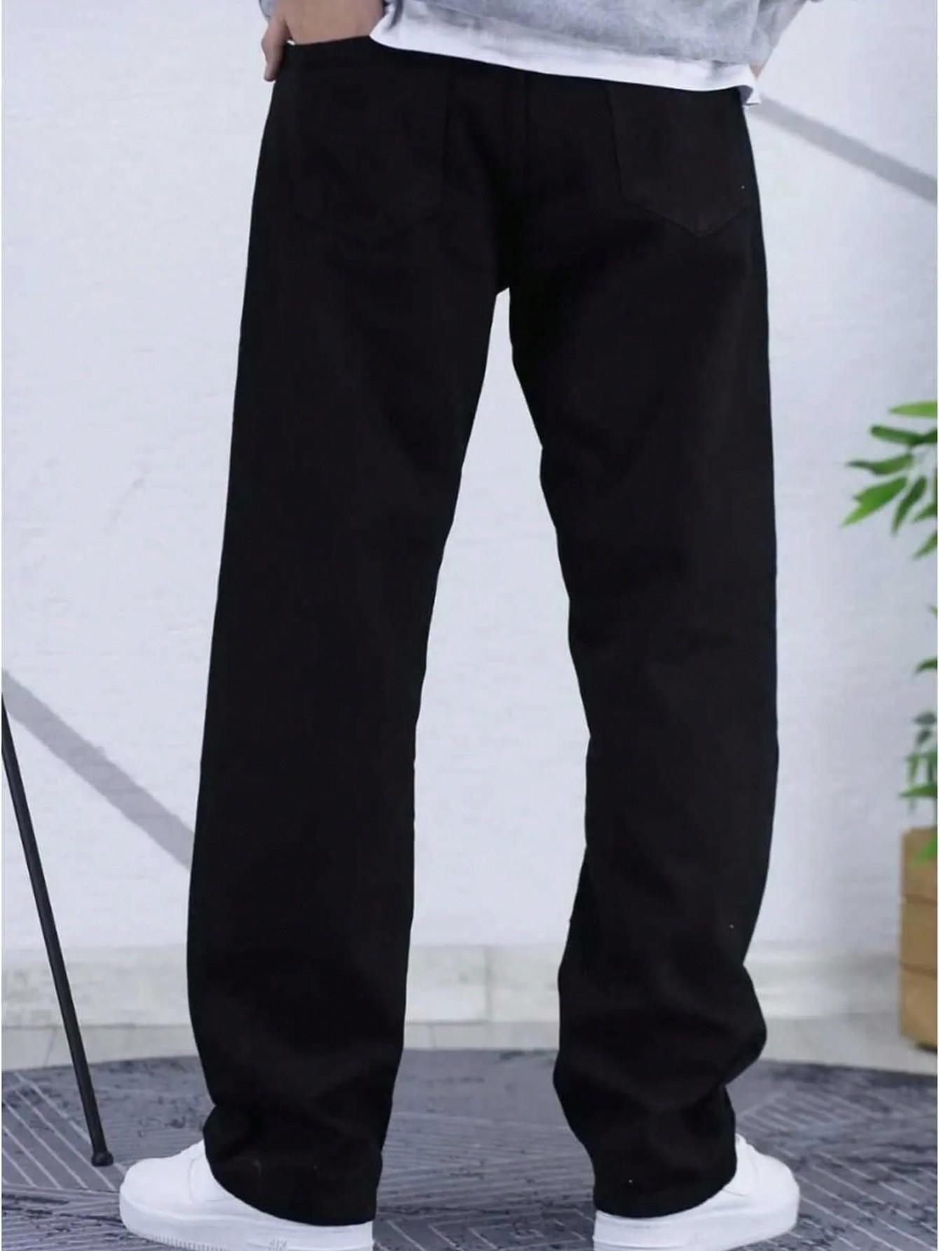 CZARNE SPODNIE JEANS