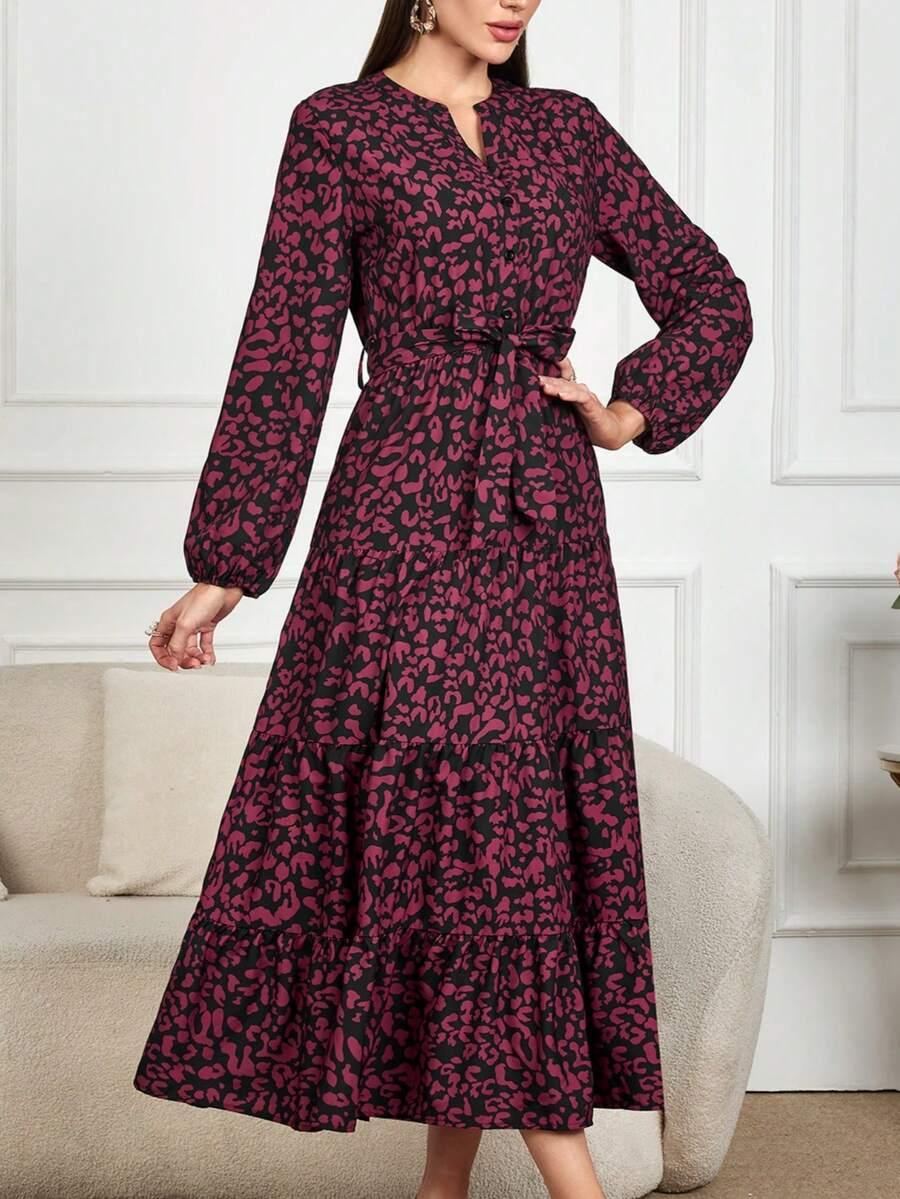maxi sukienka animal print