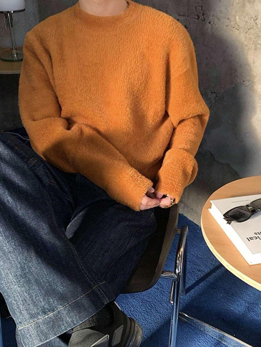 pomarańczowy sweter długi rękaw