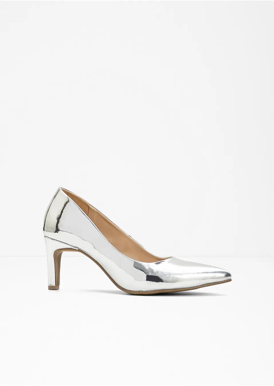 BUTY NA SZPILCE SREBRNE