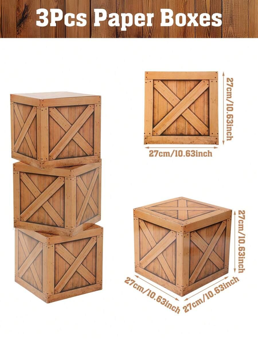 pudełka dekoracja 3-pack