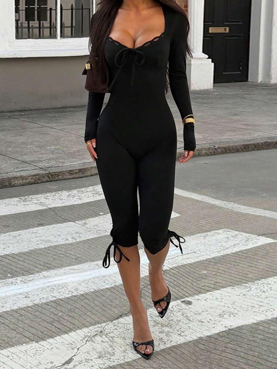 CZARNY KOMBINEZON CASUAL