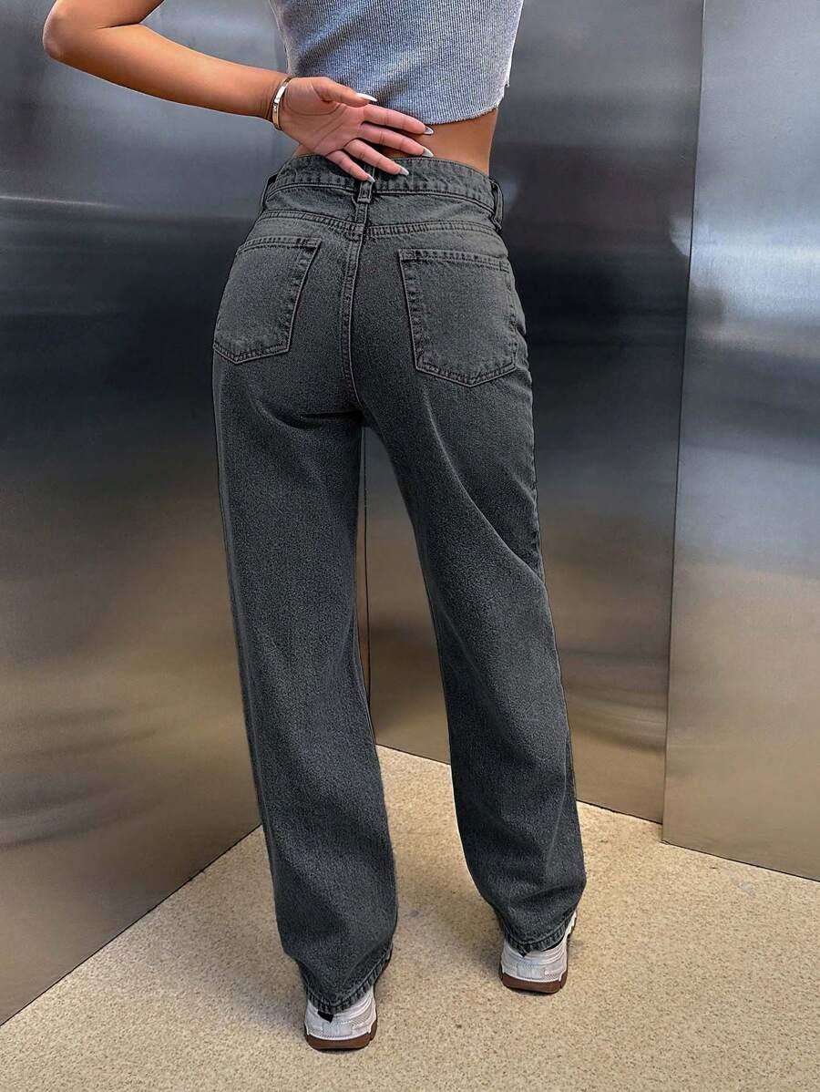 CZARNE SPODNIE JEANS