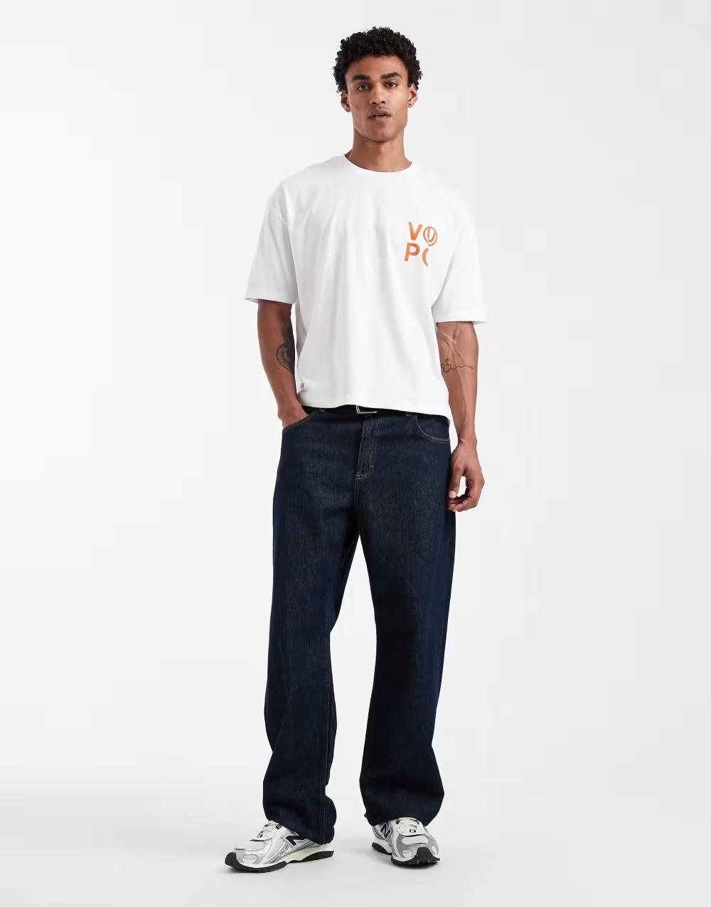 biały t-shirt print